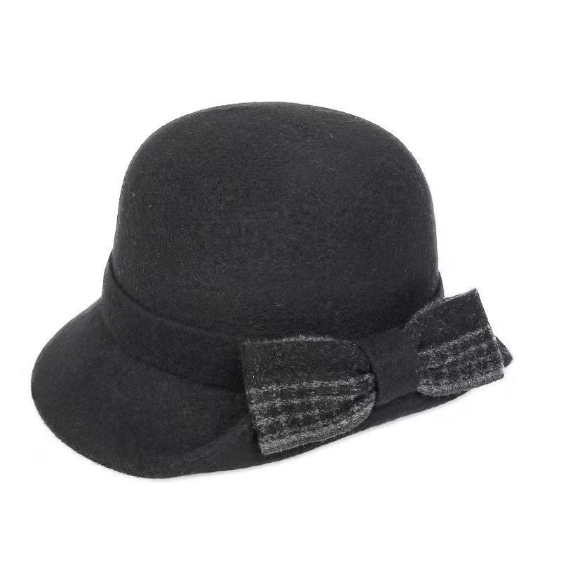 💥50% ZNIŻKI💥 Jesienno-zimowy kapelusz damski z czystej wełny filcowej--3816996