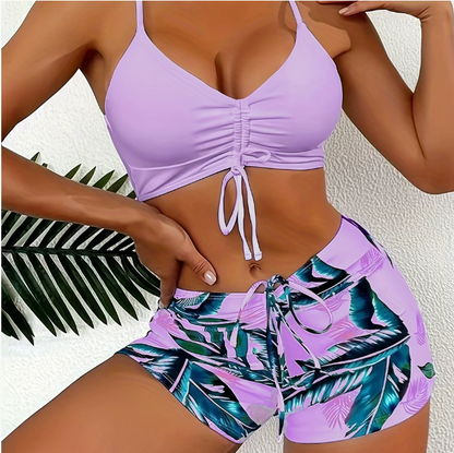🏊‍👙【50% zniżki】🌴2025 lato nowy elegancki seksowny duży rozmiar drukowany dwuczęściowy kostium kąpielowy