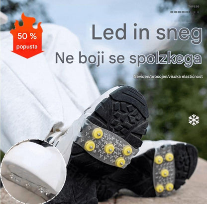 👴🚶🏔️Kupite 2, dobite 2 gratis🔥Nevidne rokavice za dereze s petimi zobmi, protizdrsne, prozorne dereze za uporabo na prostem, primerne za pohodništvo po snegu, alpinizem, plezanje in zimske ledene površine, obvezna oprema za starejše.