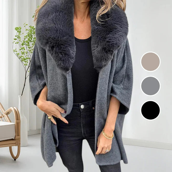 🔥【50% OFF】 🧥 Zimowy damski płaszcz z kołnierzem futrzanym, pogrubiony i ciepły 3826497