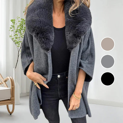 🔥【50% OFF】 🧥 Zimowy damski płaszcz z kołnierzem futrzanym, pogrubiony i ciepły 3826497