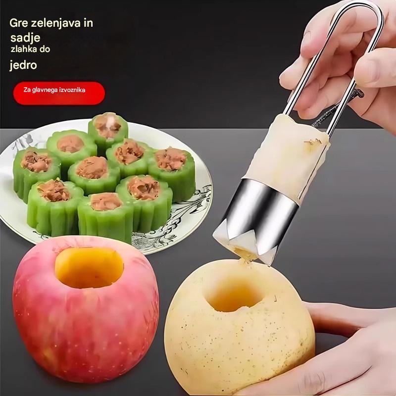 ✨【Kupite enega, dobite enega brezplačno】✨ Večnamenski odstranjevalec pešk iz sadja in zelenjave, izdelan iz materiala, primernega za odstranjevanje pešk grenke melone in jabolk, kuhinjski aparat.