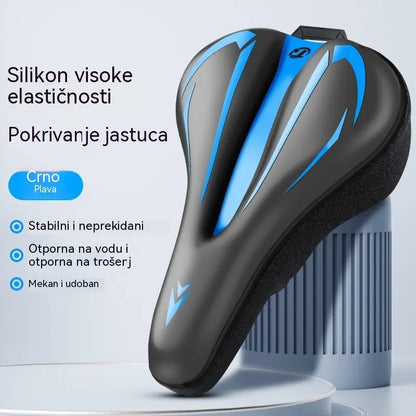 🚲Navlaka za sjedalo brdskog bicikla, izrađena od debele, vodootporne, ultra mekane silikonske kože.