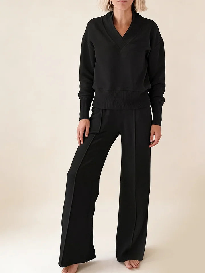 🥰📢📢50% popust!!! 【M-5XL】Ženski komplet 2026 | Pleteni dvodelni komplet z dolgimi rokavi ✨