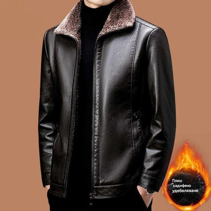 🔥⛄【Гореща разпродажба】🔥🎉【M-3XL】2025 Мъжко зимно яке от мека дебела овча кожа, ежедневен стил