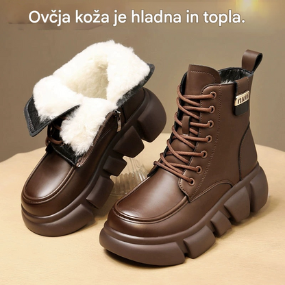 👢【35~40】Ženski škornji iz mehkega pravega usnja in volne
