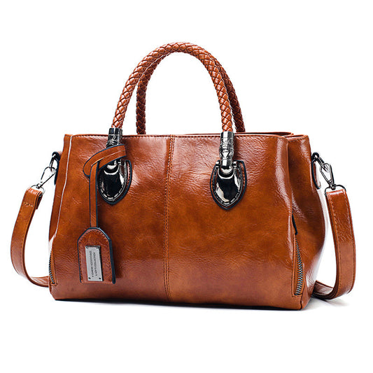 👜Nowa torebka damska vintage Boston ze skóry bydlęcej, torebka z miękkiej skóry, do noszenia na jednym ramieniu-3739771