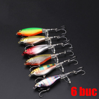 🐟🎣【6/12/18 sztuk】Bionic Minnow Traktor Propeller Fish Bait