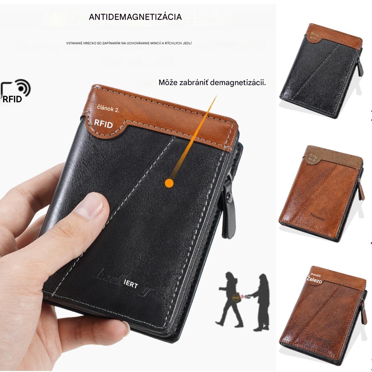 ✨Nová prémiová pánska peňaženka na zips v retro štýle s funkciou RFID proti krádeži.