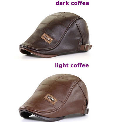 🧢🔥🧢 Limitovaná nabídka 50% sleva【Kup jeden, druhý dostaneš zdarma】💥 Pánský kožený baret ve vintage univerzálním stylu