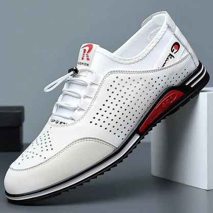 【39-44】 Letnie, oddychające buty męskie z prawdziwej skóry 3672663