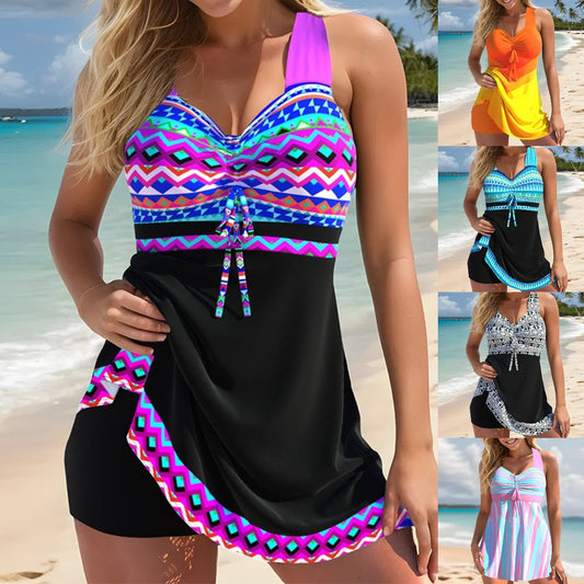 🏊‍♀️👙【S-5XL】Modne i wysokiej jakości stroje kąpielowe【Top + Spodnie】3691784