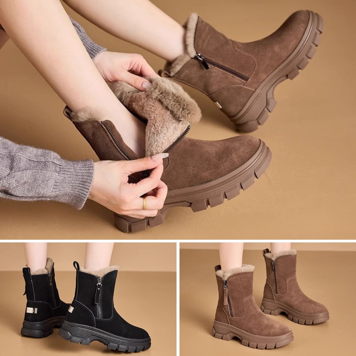 ⛄️👢42% ZNIŻKI LIMITOWANEJ👢【34-40】Nowe botki zimowe Martens 2024, skórzane z ociepleniem i grubą podeszwą--3817033