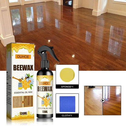 🔥【120 ml + spužva + krpa】Prirodni mikromolekularni pčelinji vosak u spreju za njegu namještaja, održavanje podova i poliranje.