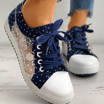 💕【35-42】2024 modne, codzienne koronkowe damskie buty, klasyczne płócienne buty 3639101