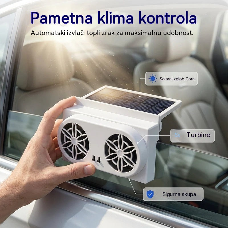 50% POPUSTA 🌀 Ventilator za automobil na solarni pogon