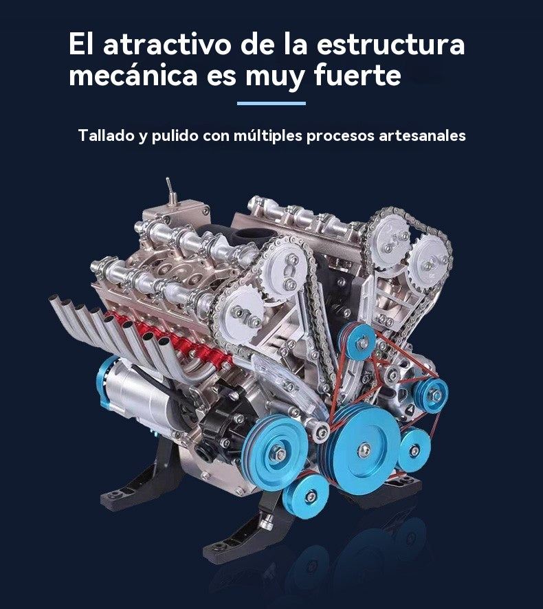 🔥Kup 1, drugi gratis – Model silnika V8 z metalu do złożenia