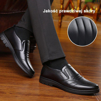 🔥Oferta ograniczona czasowo🔥【39-44】2025 nowe modne męskie skórzane buty biznesowe, codzienne buty skórzane, miękkie i oddychające