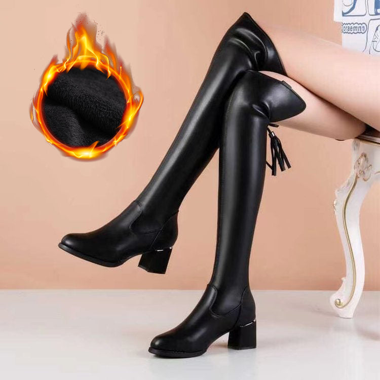 【Časovo obmedzená ponuka】💥Veľkosti 35-41💥Super elastické čižmy po stehná