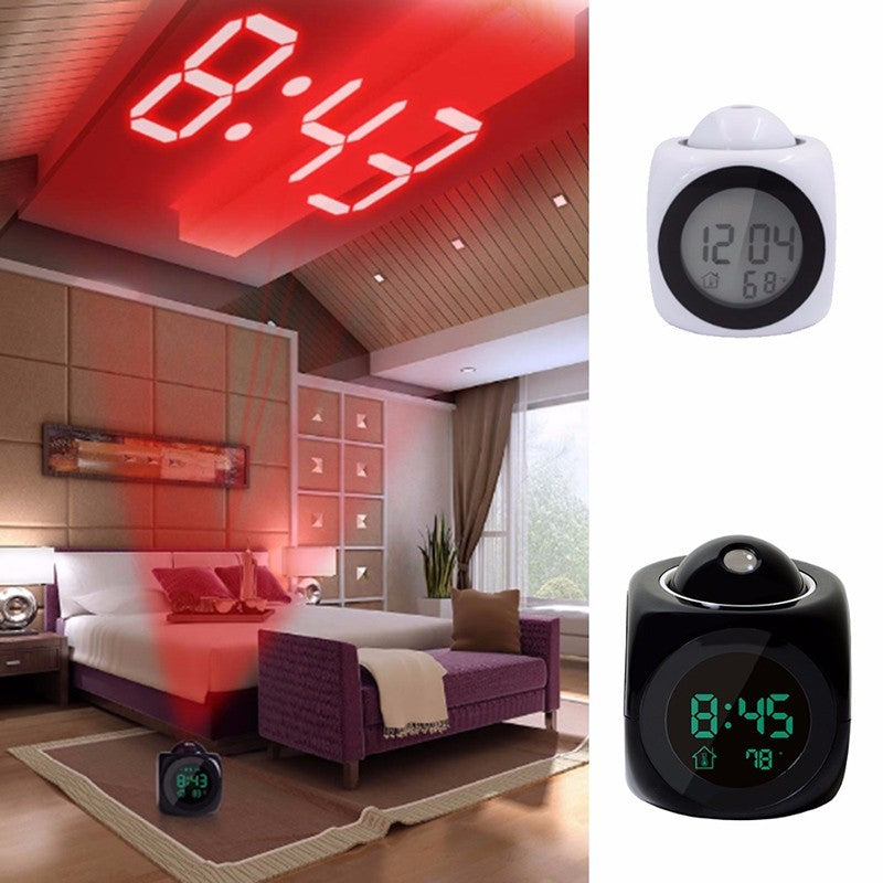 【Kupite 1 in prejmete 1 gratis】⏰ Večnamenska projektorska ura — čas, alarm, temperatura in vreme na vaši steni ali stropu