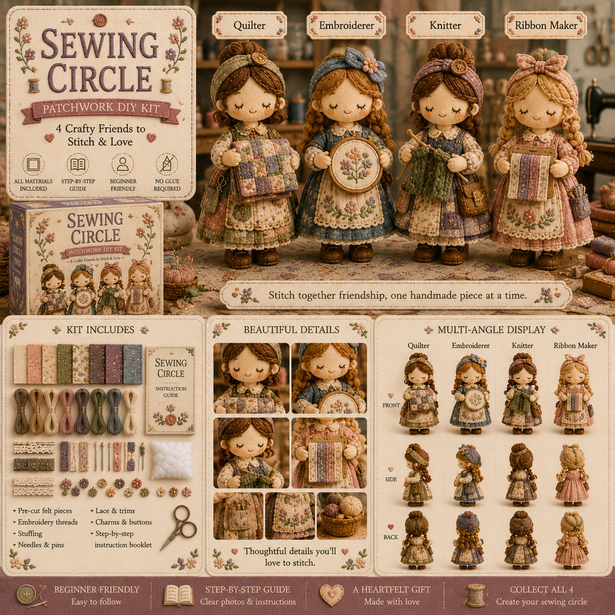 🎁Zadnji dan: Iskoristite 49% popusta! 🧵 Minijaturni komplet za patchwork iz serije Miniature World.