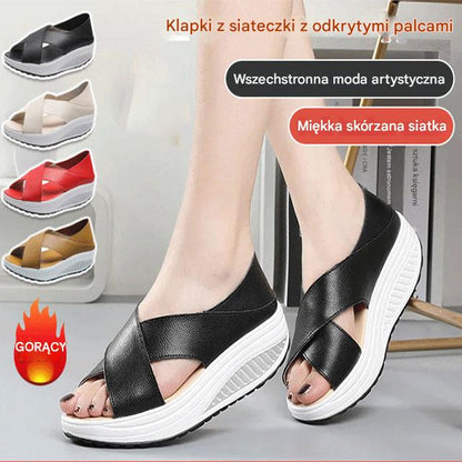 Letnia promocja -50%🔥【35-43】Najnowsze damskie sandały casual 2025, na grubej podeszwie, przewiewne z otwartym noskiem