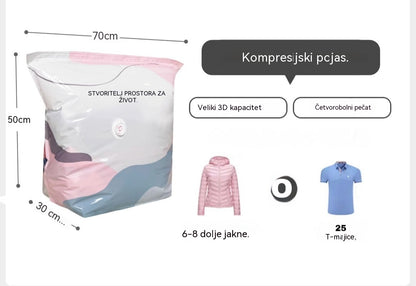 👕📦【5 komada】Kompresijske vrećice za pohranu odjeće, nije potrebno vakuumiranje, ojačani dizajn.