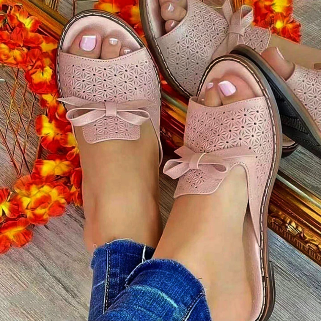 🔥50% zniżki👡【Rozmiary 35-43】Wygodne i oddychające nowe sandały na wiosnę z kokardą