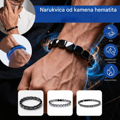 📿✨【Kupite 1, dobijte 1 gratis】Muška crna narukvica s perlicama, miješanim i usklađenim stilom i žučnim kamenjem