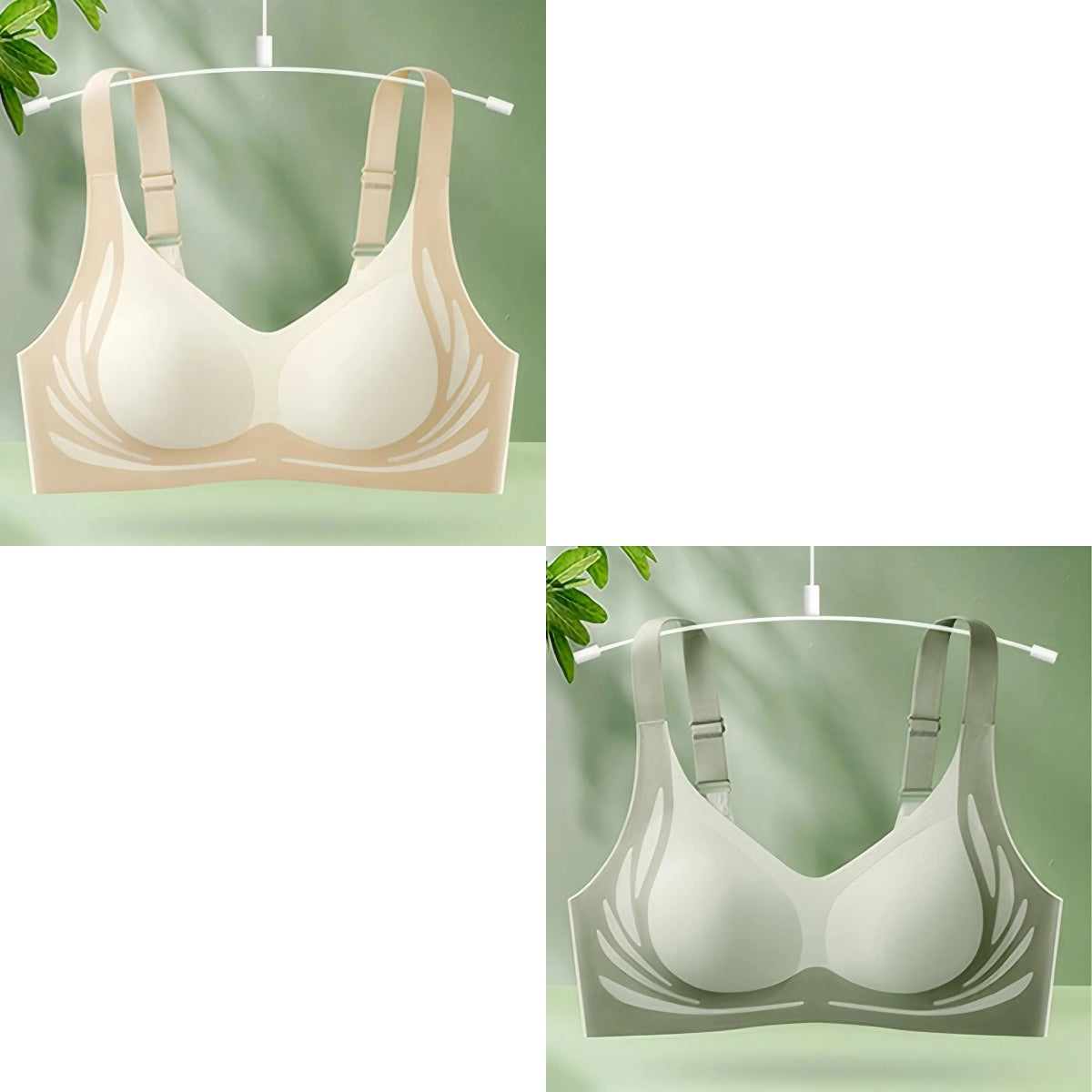 😍Lekki i prozračni nowy model【Promocja 4 sztuki】Damski biustonosz bez fiszbinów❤️【40-85 kg】