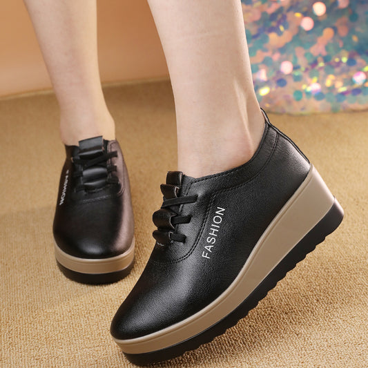 ✨👞😍【35-42】Damskie skórzane buty z grubą podeszwą, nowy jesienny trend w modzie