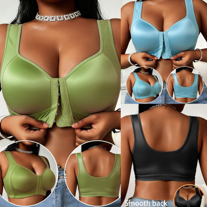 😍👙【3-dielna súprava】【40-100 kg】 Dámska podprsenka bez kostíc so zapínaním vpredu
