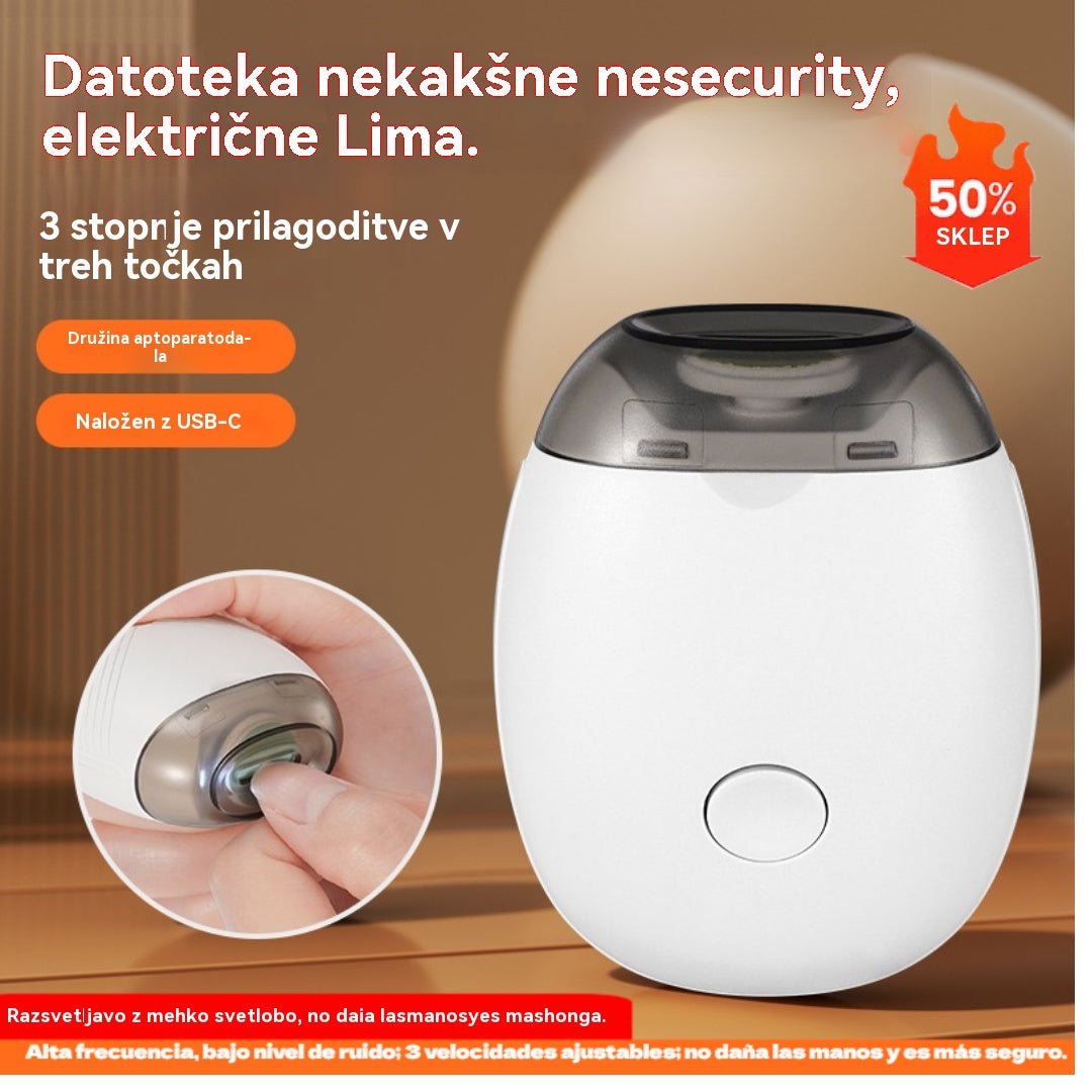 💅Časovno omejena ponudba✨ Električna pilica za nohte, tiha, varna za dojenčke, nežna in varna nega nohtov👶🔧