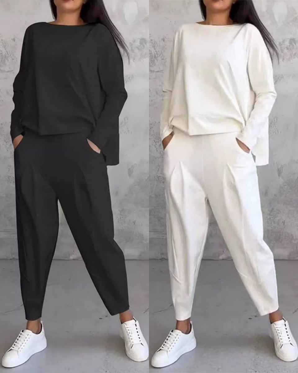 💃50% SLEVA💖 Nové jednoduché bavlněné obleky podzim 2025.