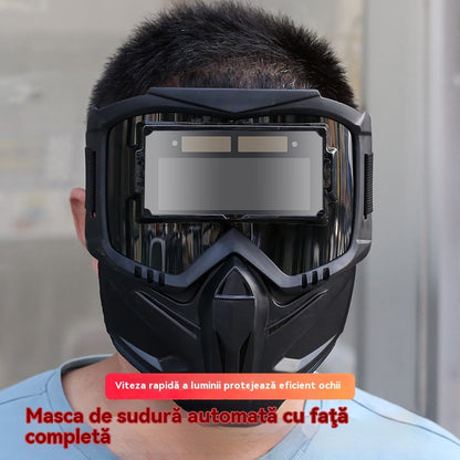 🔥Maska ochronna przeciwodblaskowa i odporna na zadrapania z automatyczną regulacją światła ---- ochrona oczu, oddychalność i izolacja cieplna.