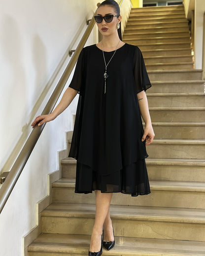 🏆【S-5XL】💃 Elegancka długa sukienka z jedwabiu, projekt wysokiej jakości-3739943