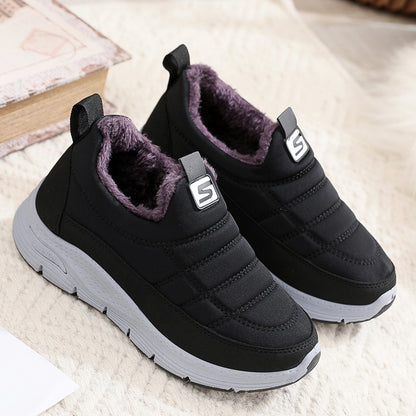 🔥【36-41】Wodoodporne, bawełniane buty, antypoślizgowe, pogrubione śniegowce, śniegowce 3833289