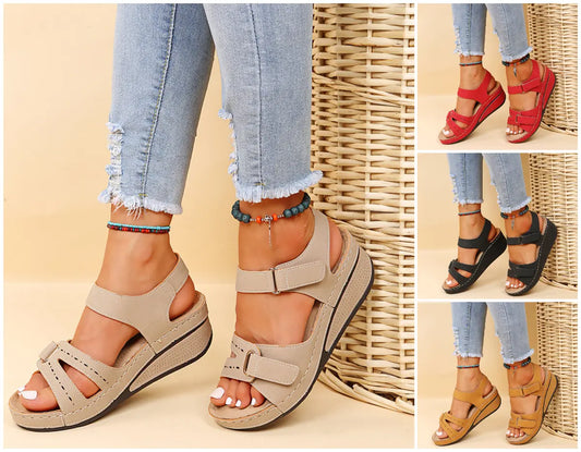 💖【35-42】💝Dámske ležérne sandále na platforme✅Platba na dobierku