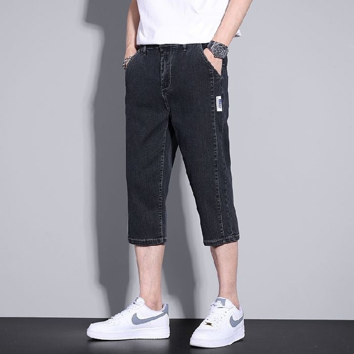 💖【S-5XL】👖👖Muške jednobojne plisirane capri hlače od pamuka i lana - hladne i prozračne, laskaju obliku noge, elegantne i ležerne