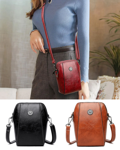 👜【Ograniczona czasowo promocja】💖Modna mini torebka na ramię 2025 - letnia nowość ze skóry naturalnej, stylowa i elegancka, mała damska torebka krzyżówka