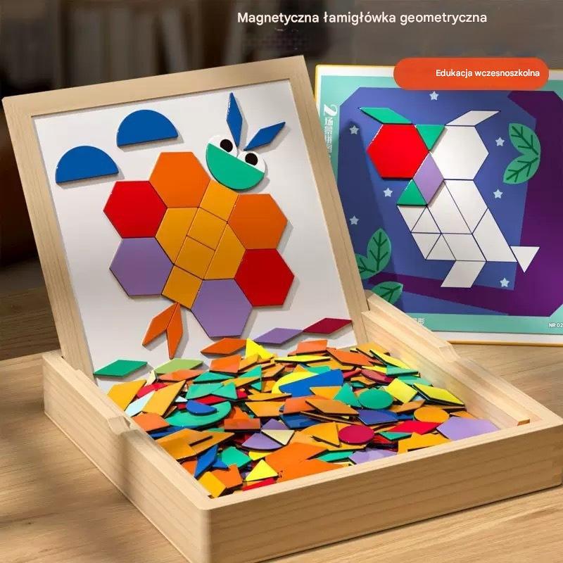 ⏳Ograniczona czasowo zniżka 40%⏰ Magnetyczna układanka Tangram – zabawka edukacyjna dla niemowląt