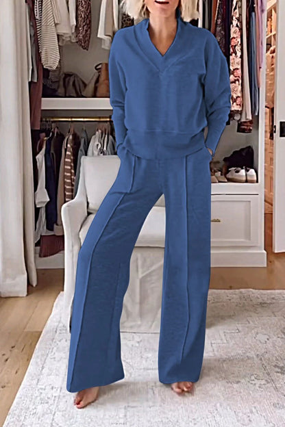 🥰📢📢50% popust!!! 【M-5XL】Ženski komplet 2026 | Pleteni dvodelni komplet z dolgimi rokavi ✨