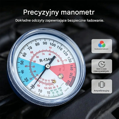 ⏳Oferta ograniczona czasowo⏰ Wąż do napełniania klimatyzacji R134a z manometrem: uniwersalne i łatwe w użyciu narzędzie do projektów DIY 🔧
