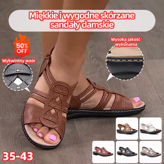 🔥【Oferta specjalna】【35-43】Miękkie i wygodne skórzane sandały damskie