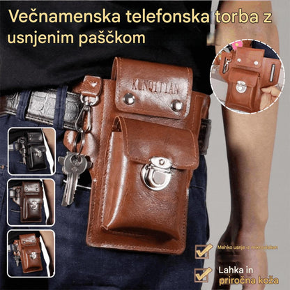 ✨💖🌹Moška večnamenska torba za okoli pasu iz pravega usnja
