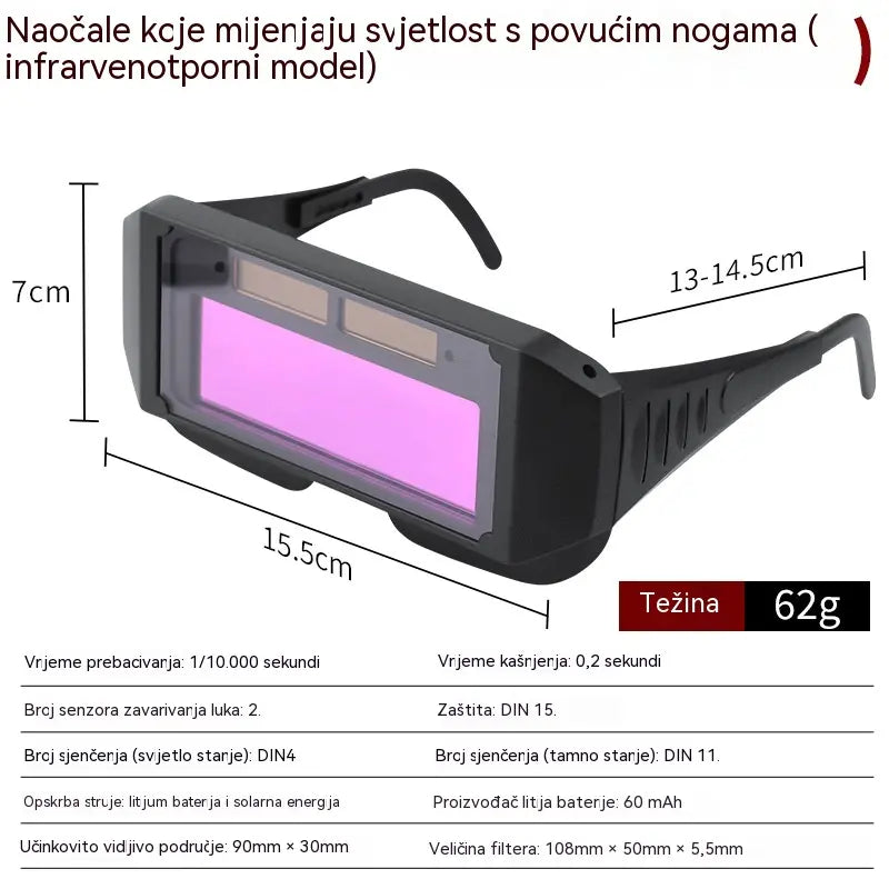 🎁Novi dolasci 2026 💥Automatski zatamnjujuće zaštitne naočale/maska za zavarivanje