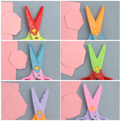 🥰【6 komada - 6 različitih oblika】✂️🌈Sigurnosne škare za djecu (za DIY konstrukcije)