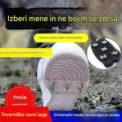 👴🚶🏔️Kupite 1, dobite 1 gratis🔥Nevidne rokavice z derezami s petimi zobmi, protizdrsne, primerne za pohodništvo in alpinizem po snegu