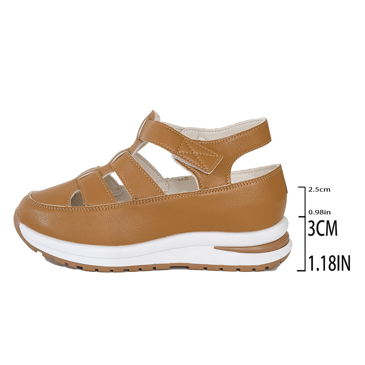 🔥【Oferta specjalna】🌸【35-43】Modne damskie sandały na 2025 rok, wykonane z prawdziwej skóry, z wygodnym ażurowym obcasem