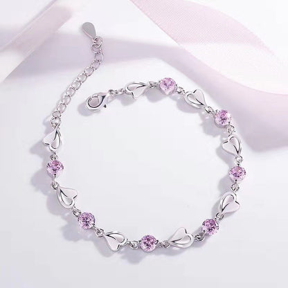 【pri kúpe 1 získate 1 zadarmo】Náramky Love Heart zo striebra 925-3851127